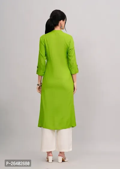 MAUKA - Green Rayon Embroidered Women's Stitched Salwar Suit (pack of 1)-thumb4