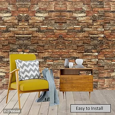 Wishlandreg; Self-Adhesive Waterproof 5mm PE Foam 3D Wall Panels Wallpaper Sticker for Bathroom, Living Room, and Home Decoration (77 X 70 cm, Pack Of 1, Multicolor)-thumb3