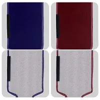 WISHLAND? Set of 2 Pcs Velvet Fridge Handle Cover with Pocket for Oven/Refrigerator/Car (6X14 Inches, Blue Maroon)-thumb2