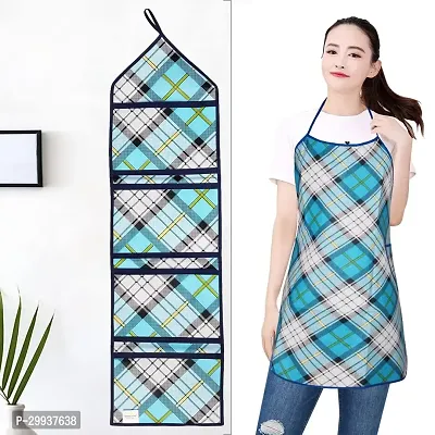 Stylish PVC Printed Apron with Kitchen Organizer-thumb0