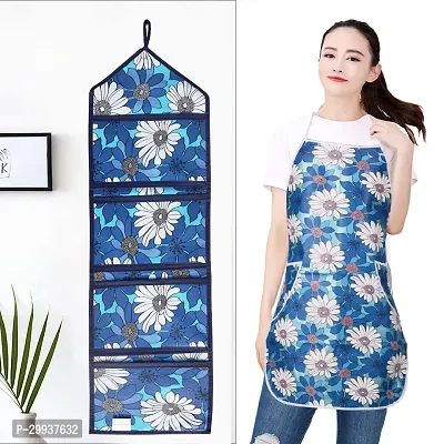 Stylish PVC Printed Fridge Cover with Apron-thumb0