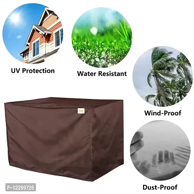 Wishland? Parachute Plain 1.5 Ton Window Air Conditioner Dust & Waterproof Cover (Brown)-thumb4