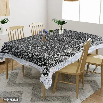 High Quality PVC Black and White Dining Table Cover for Living Room 60X90 Inches(Pack of 1)-thumb0