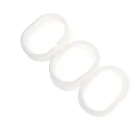 Shower Curtain Plastic Rings Pack of 12 Pcs with Glossy Finish(Glossy White)-thumb2