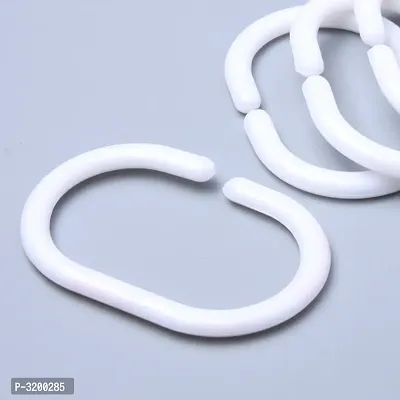 Shower Curtain Plastic Rings Pack of 16 Pcs with Glossy Finish(Glossy White)-thumb4