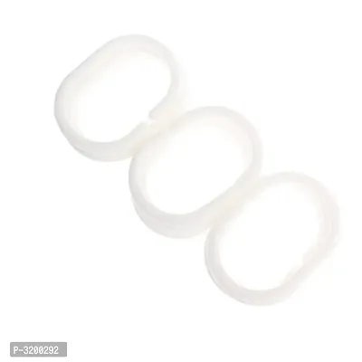 Shower Curtain Plastic Rings Pack of 96 Pcs with Glossy Finish(Glossy White)-thumb3