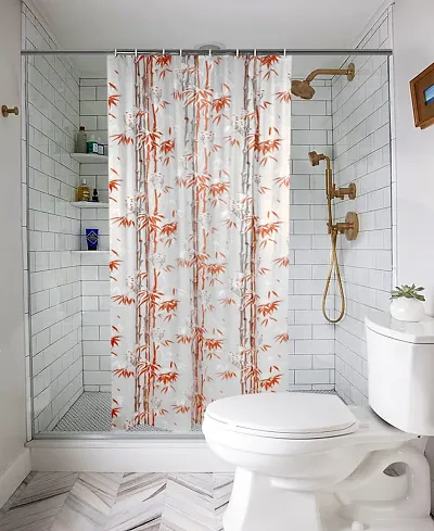 2 Pc Waterproof Shower Curtain for Bathroom with 16 Hooks(Set Content : 2 Shower Curtain Set)