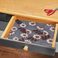 Multipurpose Non-Slip, Anti Skid, Easy Grip Washable PVC Shelf Linen Roll for Cabinets, Kithen Shelves, Drawer (18 X 5 mtr, Grey)-thumb1