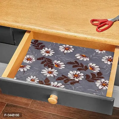 Multipurpose Non-Slip, Anti Skid, Easy Grip Washable PVC Shelf Linen Roll for Cabinets, Kithen Shelves, Drawer (18 X 5 mtr, Grey)-thumb2