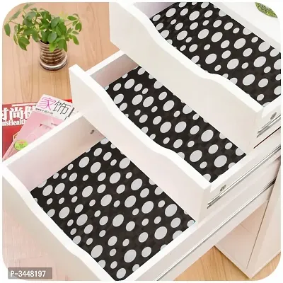 Multipurpose Non-Slip, Anti Skid, Easy Grip Washable PVC Shelf Linen Roll for Cabinets, Kithen Shelves, Drawer (18 X 5 mtr, Black)-thumb2