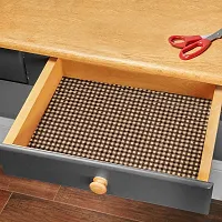 Multipurpose Non-Slip, Anti Skid, Easy Grip Washable PVC Shelf Roll for Kitchen Shelves, Cabinets ( 2 Roll, 18 X 5 mtr, Brown)-thumb2