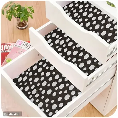 Multipurpose Non-Slip, Anti Skid, Easy Grip Washable PVC Shelf Linen Roll for Cabinets, Kithen Shelves, Drawer (27 X 10 mtr, Black)-thumb2