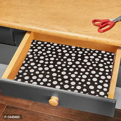 Multipurpose Non-Slip, Anti Skid, Easy Grip Washable PVC Shelf Linen Roll for Cabinets, Kithen Shelves, Drawer (27 X 10 mtr, Black)-thumb3