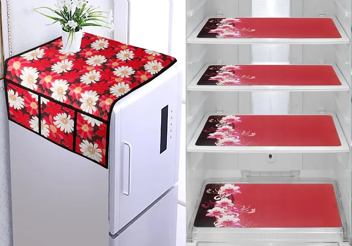 Fridge Top Cover and Mats Combo