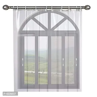 Premium PVC AC Transparent Curtain For Window (Size - 4.5 X 6 Feet)-thumb0