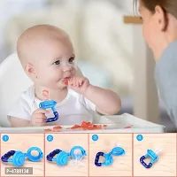 Silicone Baby Finger Brush  Fruit Feeder For Babies (Pack Of 2, 1 Finger Brush, 1 Fruit Feeder)-thumb1