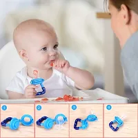 Silicone Baby Finger Brush  Fruit Feeder For Babies (Pack Of 3, 1 Finger Brush, 2 Fruit Feeder)-thumb1