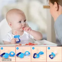 Silicone Baby Finger Brush  Fruit Feeder For Babies (Pack Of 3, 2 Finger Brush, 1 Fruit Feeder)-thumb1