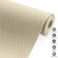 Multipurpose Textured Super Strong Anti-Slip Mat Liner for Kitchen Shelf - Size 45X500cm (5 Meter Roll, Cream)-thumb2