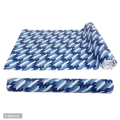 Kitchen Shelf Liner for Cabinet, PVC Kitchen Shelves and Drawer Fire Resistant, Waterproof, Dustproof and Washable (18 Inches X 20 Meter, Blue)