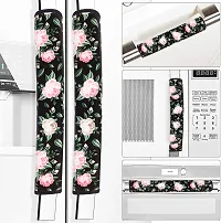 Set of 2 Pcs Double Door Fridge Handle Cover for Oven/Refrigerator/Car (6X14 Inches, Multicolor)-thumb1