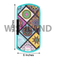 Mandala Pattern Combo Pack of 1 Fridge Top Cover with 6 Utility Pockets and 1 Fridge Handle Cover(Size : 46X22  14X6 Inches, Set of 2 Pc)-thumb4