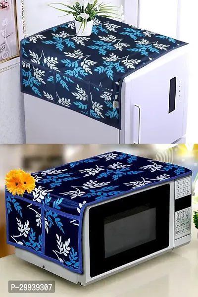 Stylish Polyester Printed Micro Oven Cover, Combo-thumb0