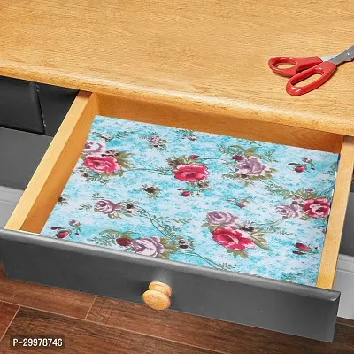 Wishland Kitchen Shelf Liner for Cabinet, Kitchen Shelves and Drawer Fire Resistant, Waterproof, Dustproof and Washable (18 Inches X 10 Meter, Blue)-thumb3