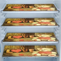 WISHLAND? Set of 5 Pcs Fridge Cover Combo With 1 Fridge Top Cover with 6 Utility Pockets And 4 Pcs Multipurpose Fridge Mats-thumb3