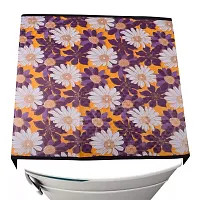 WISHLAND? Water  Dust Proof Fridge Top Cover with 6 Utility Pockets and Longer Size(Size 46X21 Inches, Purple)-thumb2