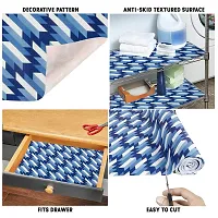 Wishland Kitchen Shelf Liner for Cabinet, Kitchen Shelves and Drawer Fire Resistant, Waterproof, Dustproof and Washable (18 Inches X 4 Meter, Blue)-thumb3