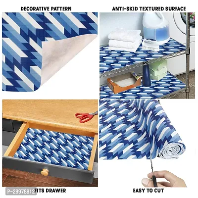 Wishland Kitchen Shelf Liner for Cabinet, Kitchen Shelves and Drawer Fire Resistant, Waterproof, Dustproof and Washable (18 Inches X 4 Meter, Blue)-thumb4