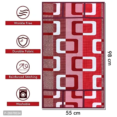 Wishlandreg; Combo Pack of Fridge Top Cover and Microwave Oven Top Cover with 4 Pockets(Red)-thumb2