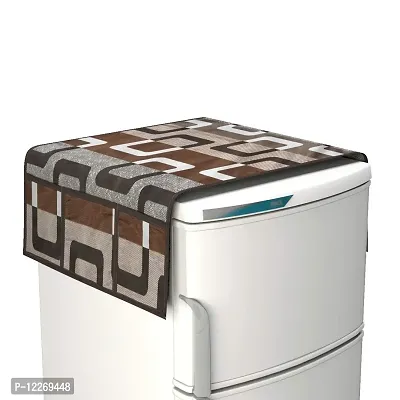 WISHLAND? Fridge Cover for Top (21 X 39 Inches), 2 Handle Cover, 3 Piece Fridge Mats (Brown Box)-thumb2