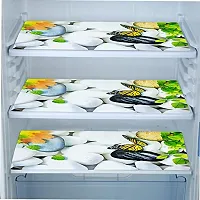 WISHLAND? 1 Pc Fridge Cover for Top with 6 Pockets + 2 Handle Cover + 3 Fridge Mats(Fridge Cover Combo Set of 6 Pcs)-thumb4