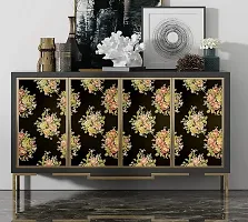 3D Multicolor Flowers Vinyl Sticker Self-Adhesive Wallpaper For Shelf Liner, Furniture, Almirah, Table Top, Wardrobe(18 Inch X 5 Meter, Pack Of 9)-thumb1