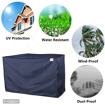 Wishland? Parachute Plain Indoor and Outdoor Unit 1.5 Ton Split Air Conditioner Dust  Waterproof Cover (Blue)-thumb4