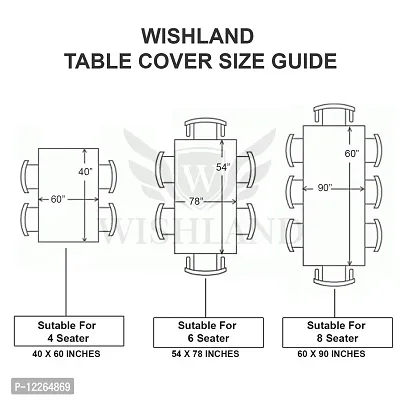 WISHLAND? Waterproof PVC Center Table Cover Black and White( Pack of 2, 40X60 Inches)-thumb3