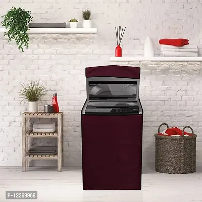 Wishland? Water Resistant  Dustproof Top Loading Fully Automatc Washing Machine  Maroon Cover for 6 kg, 6.5 kg,7kg  7.5 kg -(Color : Maroon)-thumb0