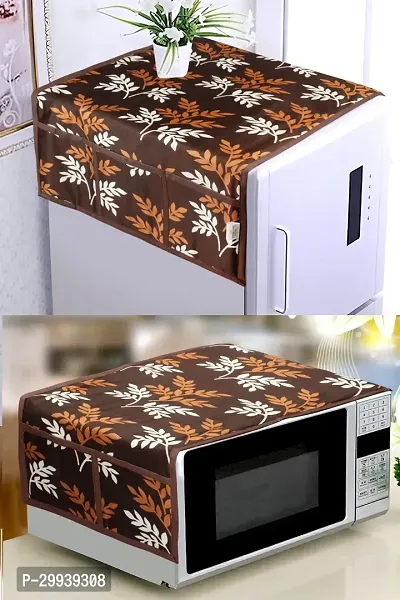 Stylish Polyester Printed Micro Oven Cover, Combo-thumb0