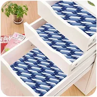 Kitchen Shelf Liner for Cabinet, Kitchen Shelves and Drawer Fire Resistant, Waterproof, Dustproof and Washable (18 Inches X 10 Meter, Blue)-thumb1