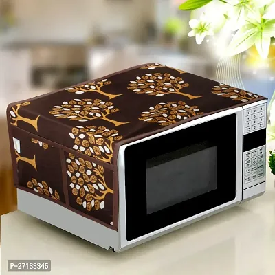 Microwave Oven Top Cover for upto 30 Litre with 4 Utility Pockets for Storage(Material : Polyester, Pack of 1)-thumb0