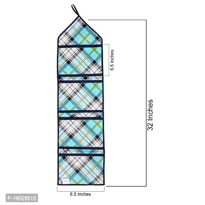 Designer PVC Fridge Top Cover, Microwave Oven Top Cover and Multipurpose Wall Hanging Organizer with 4 Pockets-thumb4