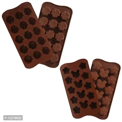 WISHLAND? Chocolate Silicon Mould, Chocolate Mould for Baking Making Chocolates(Pack of 2)