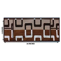 Combo Pack of Fridge Top Cover and Microwave Oven Top Cover with 4 Pockets(Brown)-thumb2