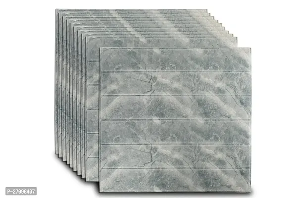 Self-Adhesive Waterproof 5mm PE Foam 3D Wall Panels Wallpaper Sticker (70 X 70 cm, Pack Of 5)-thumb0