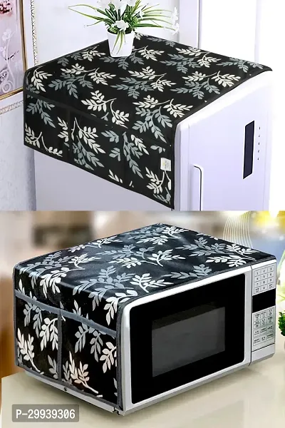 Stylish Polyester Printed Micro Oven Cover, Combo