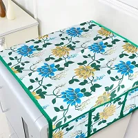 WISHLAND? Water  Dust Proof Fridge Top Cover with 6 Utility Pockets(Size 21X39 Inches, Blue)-thumb2