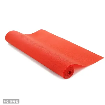 Multipurpose Textured Super Strong Anti-Slip Mat Liner for Kitchen Shelf - Size 45X500cm (5 Meter Roll, Orange)-thumb2