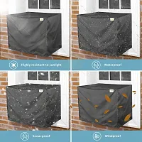 Wishland? Parachute Plain 1.5 Ton Window Air Conditioner Dust & Waterproof Cover (Grey)-thumb3